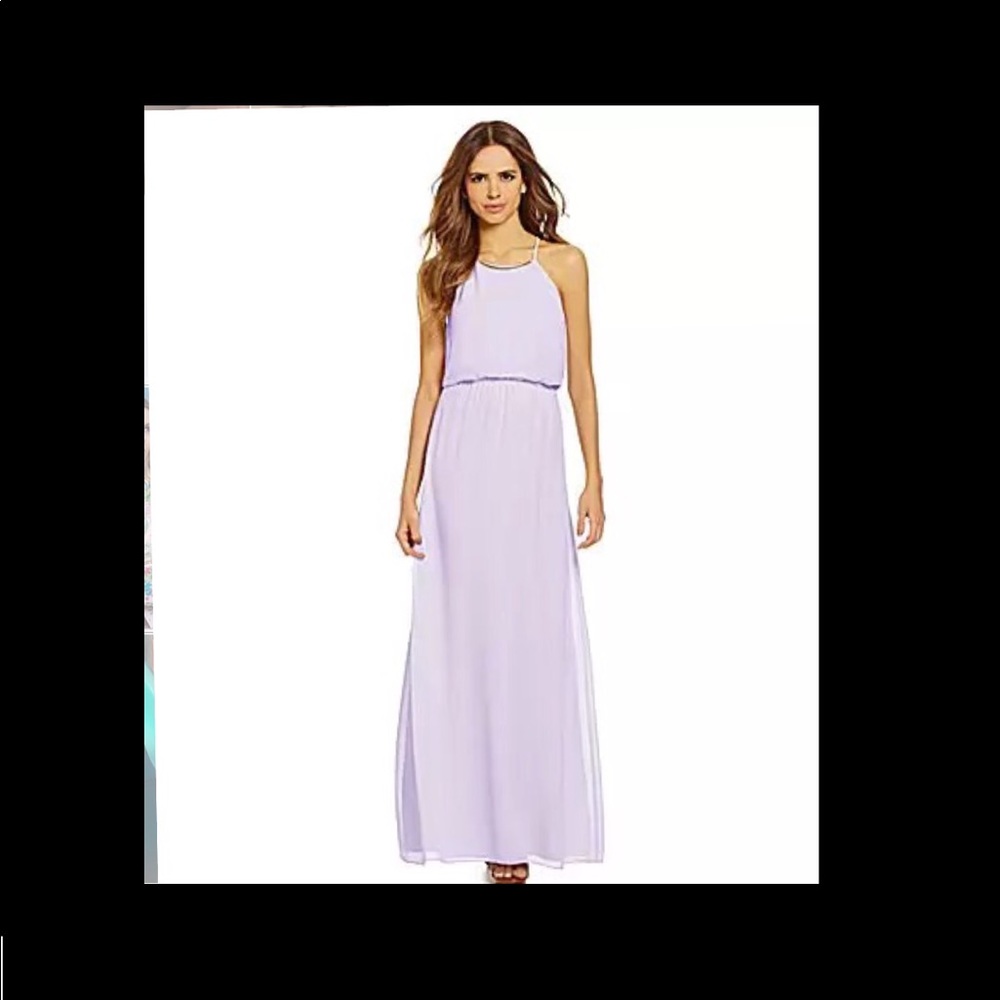 ✨Gianni Bini Barbara Metal-Trimmed Neck maxi dress
